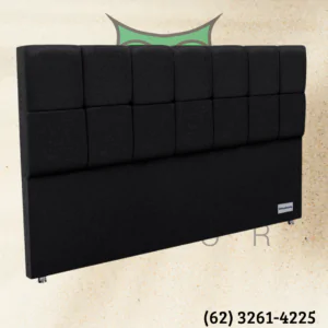 Cabeceira Afecto Linho Black - KING